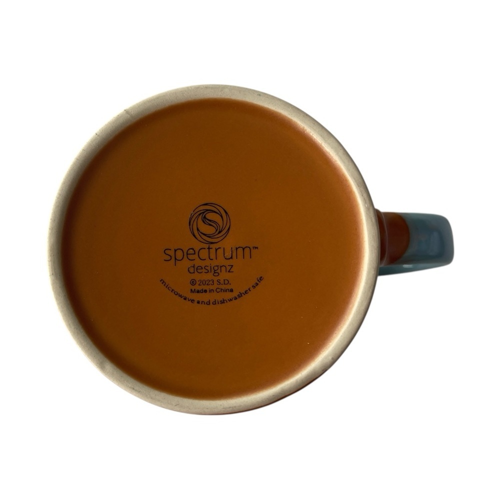 Wishing I Was Fishing Mug 18 oz Ceramic Coffee Cup Hooks Lures Spinner - Picture 5 of 7
